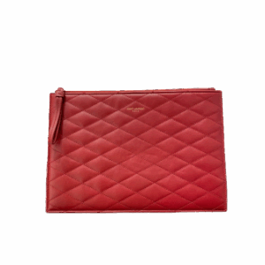 YSL Red Sade Zip Pouch