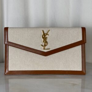 YSL Bicolor Uptown Flap Pouch