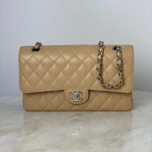 Chanel Beige Classic 11.12 Medium Classic Double Flap Bag