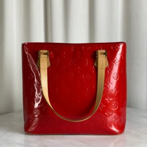 Louis Vuitton Red Monogram Vernis Houston Tote Bag