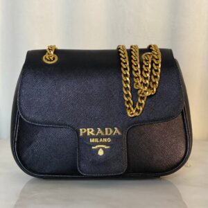 Prada Black Bag W/ Chain