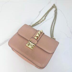 Valentino Rockstud Mini Lock Chain Bag