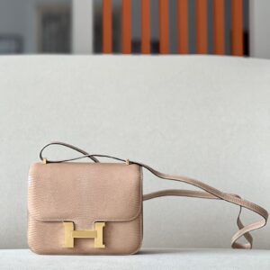 Constance 19 Lizard Beige Sable(1I) And Ficelle (17) Palladium Hardware