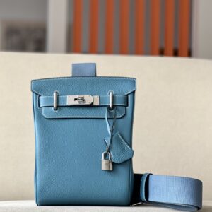 Birkin Hac a Dos PM Backpack Togo Blue Jean (75) Palladium Hardware