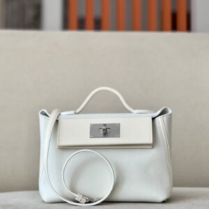 2424 Mini 21 Evercolor And Swift Blanc (01) And Nata(I2)Palladium Hardware